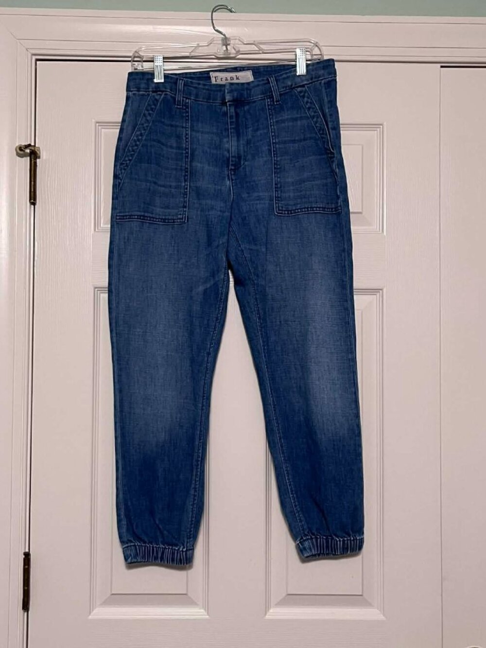 Frank & Eileen Jameson Utility Jogger Jeans Blue Lightweight Women’s Size 6 $298 - Picture 7 of 8